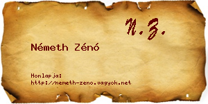 Németh Zénó névjegykártya