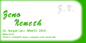 zeno nemeth business card