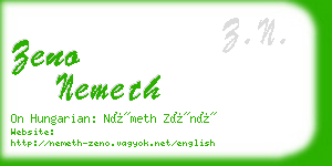 zeno nemeth business card